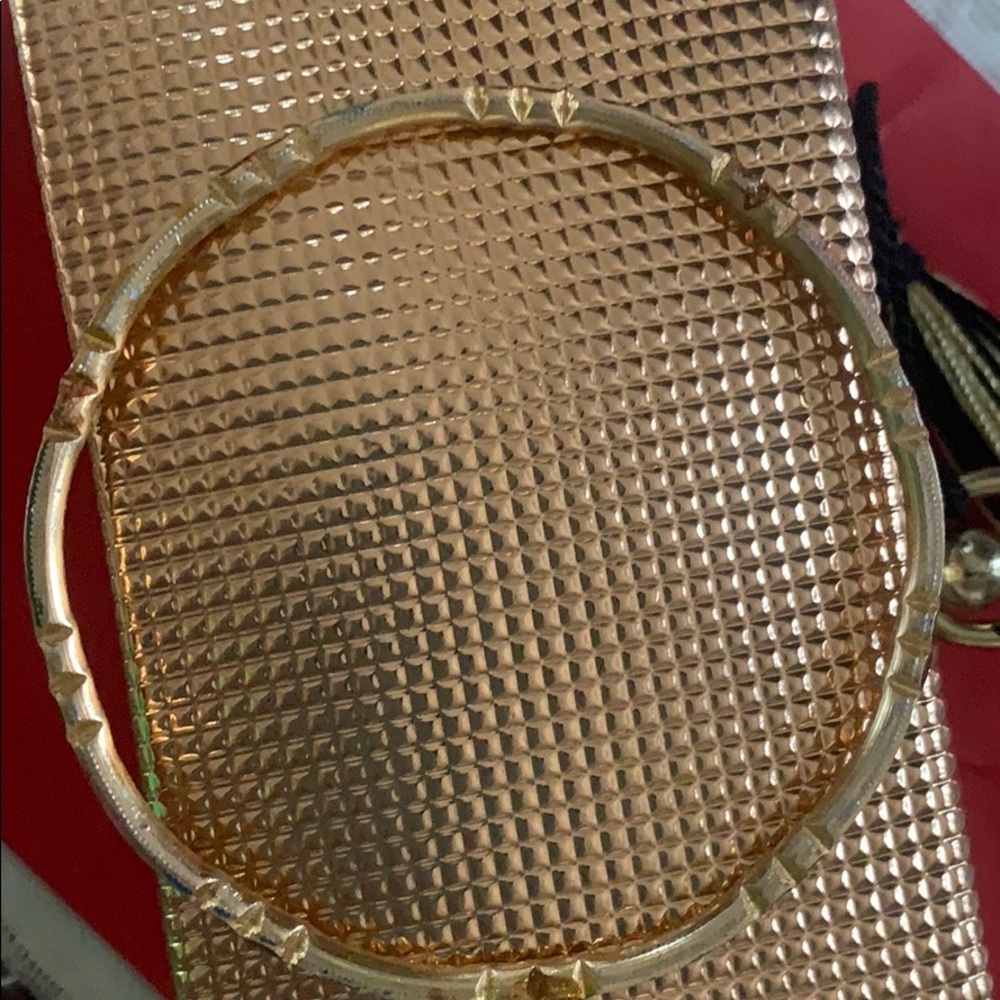 3 Bangles Bundle, Two Silver Tone; One Multicolor - image 1